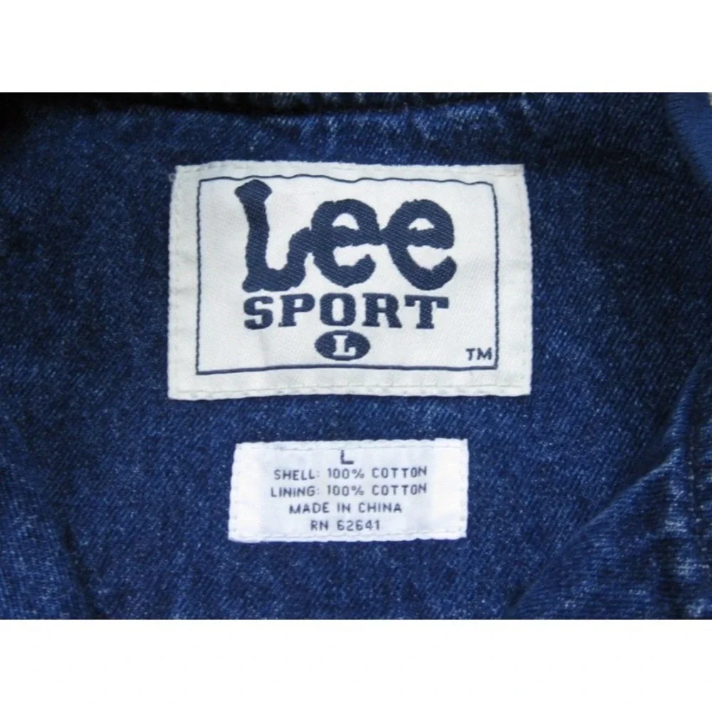 Vintage 90s Lee Sport Varsity Jacket Men's (L) Ohio State Buckeyes Denim